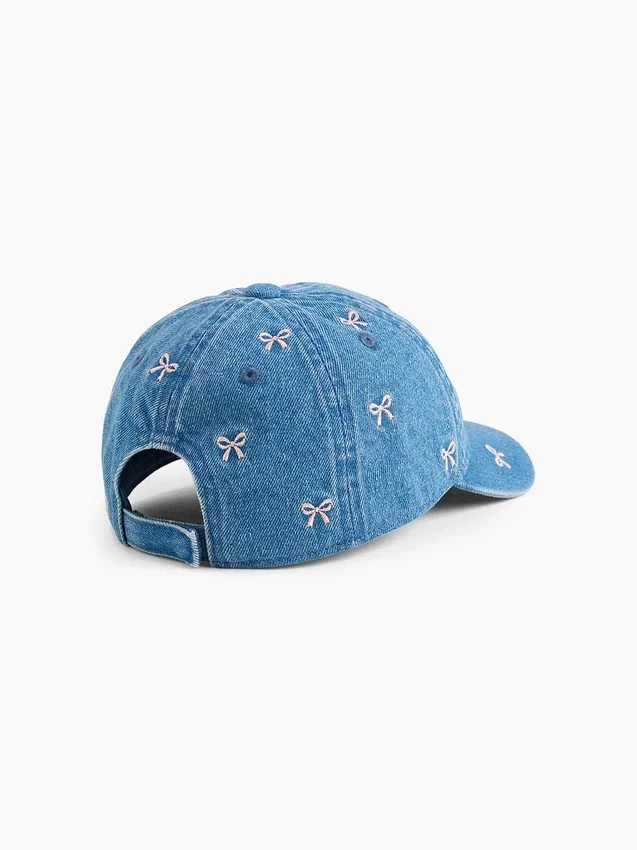 Baseballkeps i denim med rosett för Baby & Småbarn
