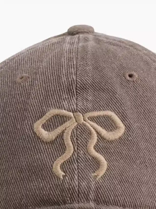 Baseballkeps i denim med rosett för barn