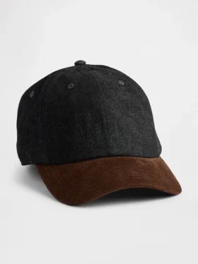 Baseballkeps i denim och corduroy