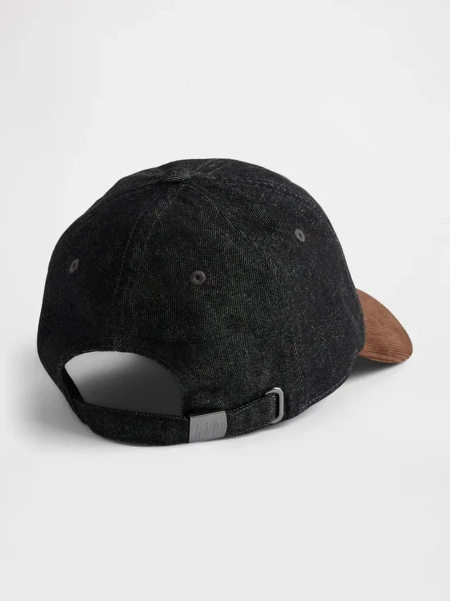 Baseballkeps i denim och corduroy