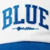 Baseballkeps med blå logotyp