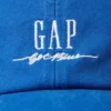 Baseballkeps med blå logotyp