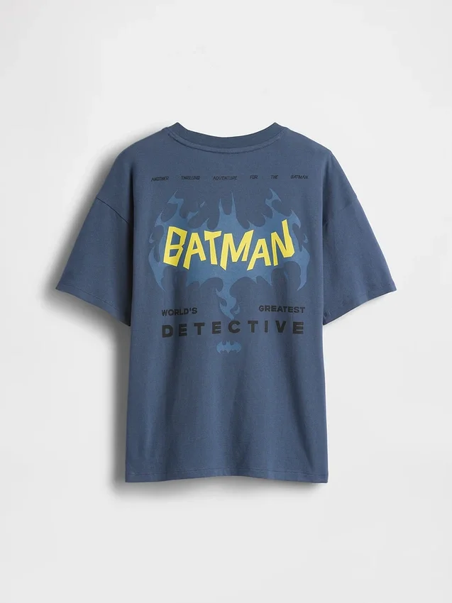 Batman-T-shirt med grafiskt tryck i avslappnad passform för barn