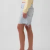 Bermudashorts i denim med medelhög midja och lös passform