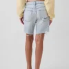 Bermudashorts i denim med medelhög midja och lös passform