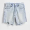 Bermudashorts i denim med medelhög midja och lös passform