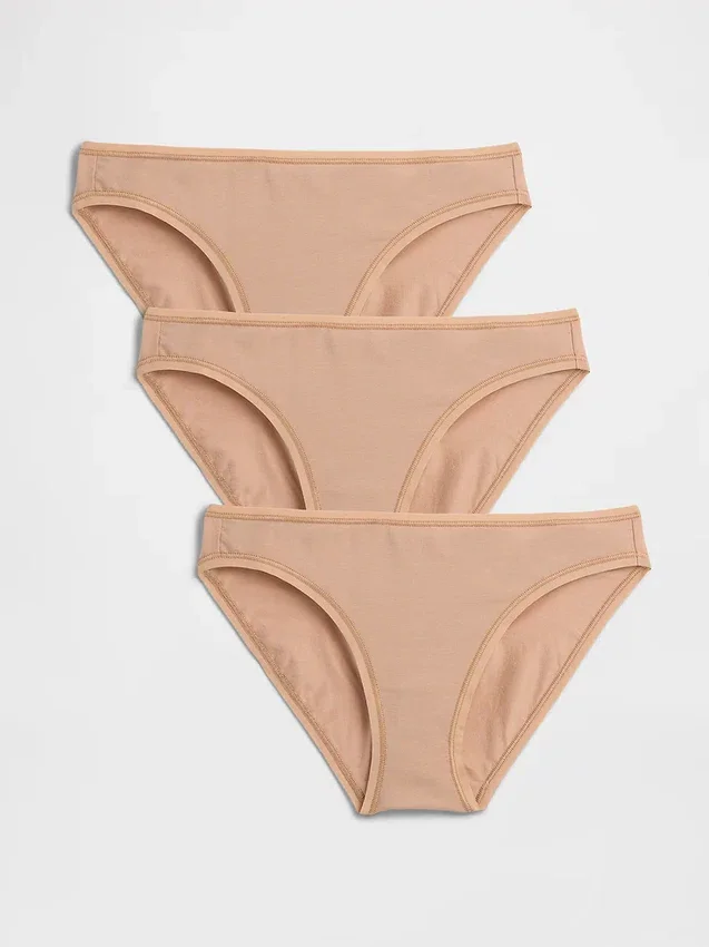 Bikinitrosa i ekologisk stretchbomull (3-pack)