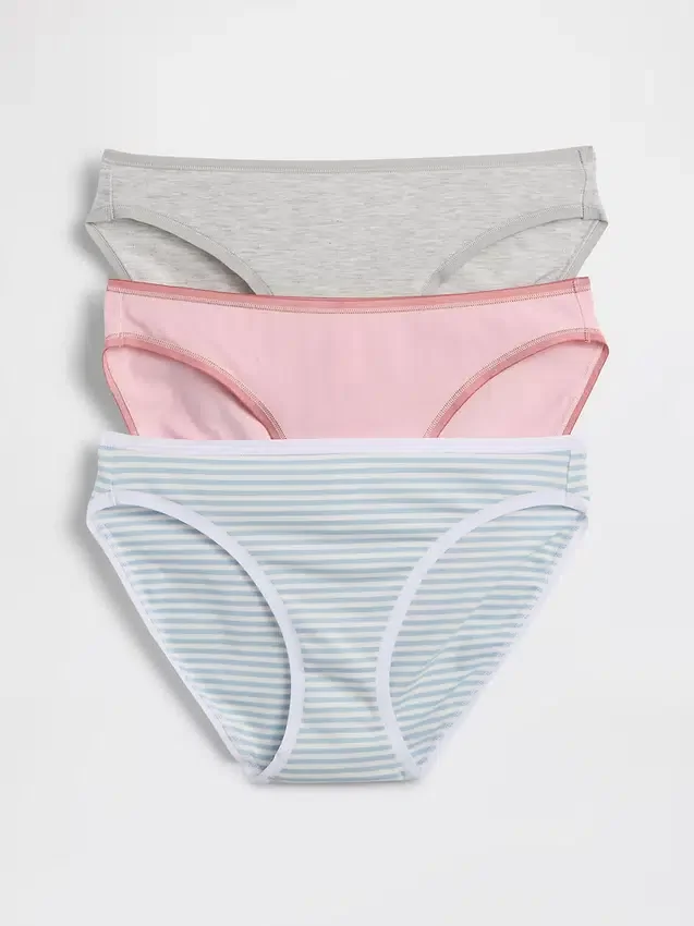 Bikinitrosa i ekologisk stretchbomull (3-pack)