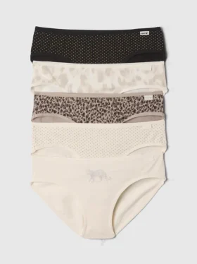 Bikinitrosa i ekologisk stretchbomull för barn (5-pack)
