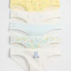 Bikinitrosa i ekologisk stretchbomull för barn (5-pack)
