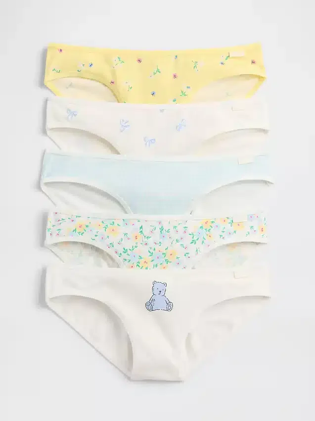 Bikinitrosa i ekologisk stretchbomull för barn (5-pack)