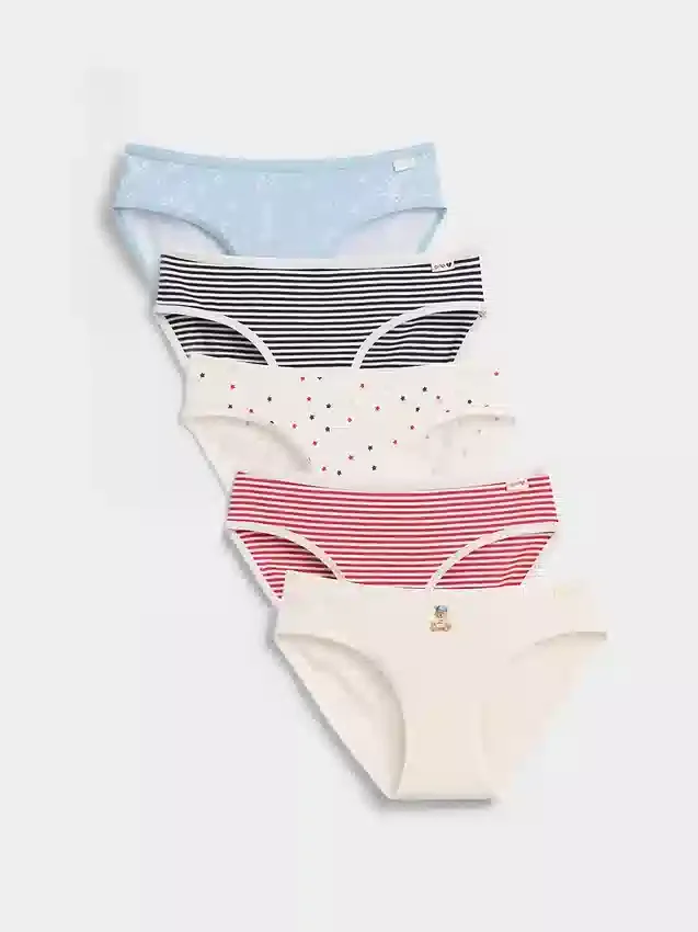 Bikinitrosa i ekologisk stretchbomull för barn (5-pack)