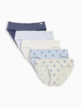 Bikinitrosa i ekologisk stretchbomull för barn (5-pack)