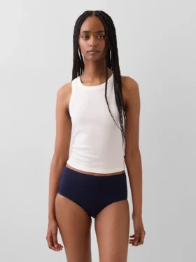 Bikinitrosa i ekologisk stretchbomull med hög midja