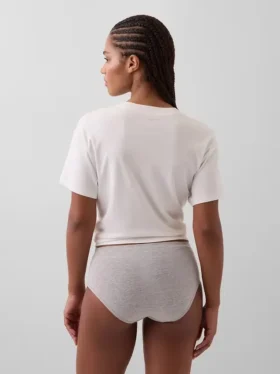 Bikinitrosa i ekologisk stretchbomull med hög midja