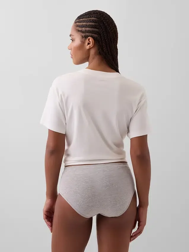Bikinitrosa i ekologisk stretchbomull med hög midja