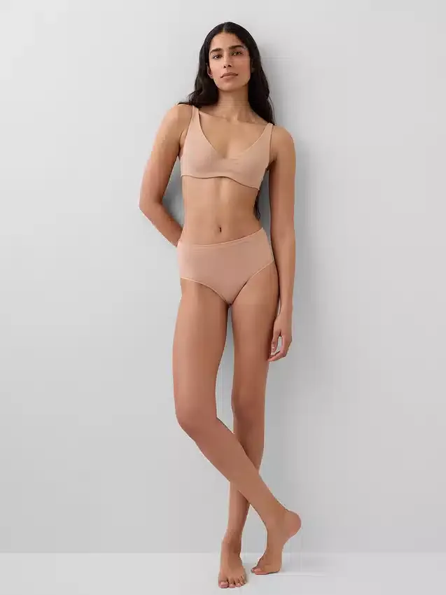 Bikinitrosa i ekologisk stretchbomull med hög midja