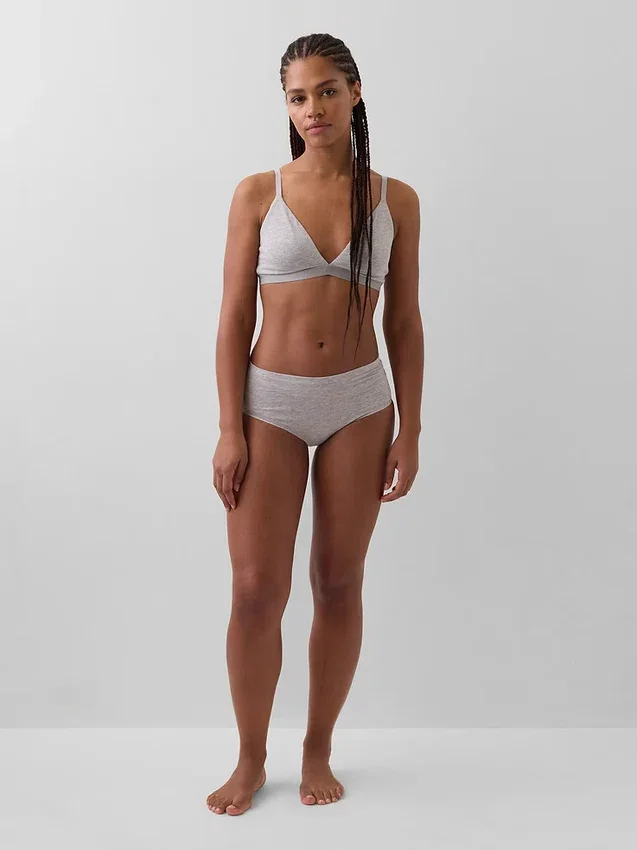 Bikinitrosa i ekologisk stretchbomull med hög midja