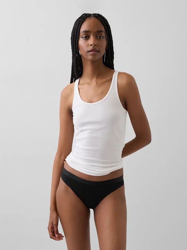 Bikinitrosa i ekologisk stretchbomull med logotyp