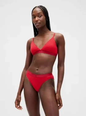 Bikinitrosa i ekologisk stretchbomull med logotyp