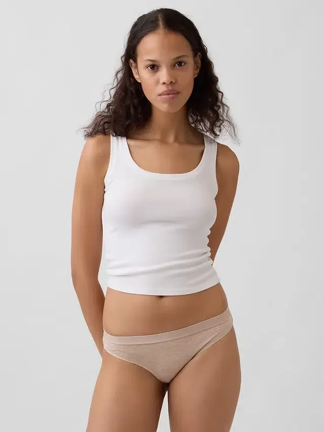 Bikinitrosa i ekologisk stretchbomull med logotyp