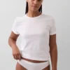 Bikinitrosa i ekologisk stretchbomull med logotyp