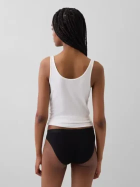 Bikinitrosa i ekologisk stretchbomull med logotyp