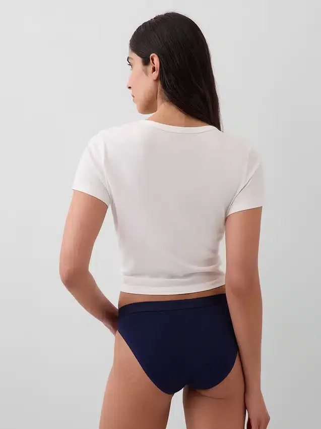 Bikinitrosa i ekologisk stretchbomull med logotyp