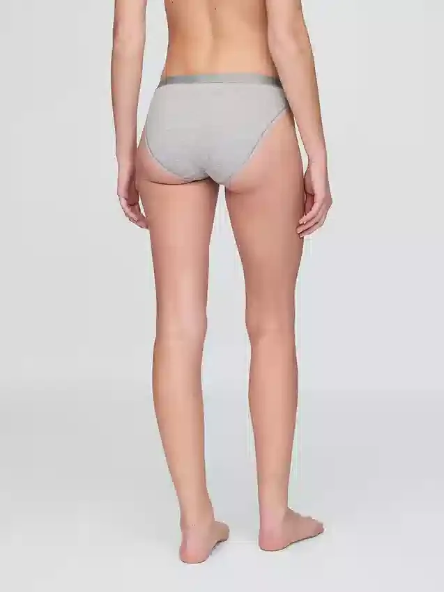 Bikinitrosa i ekologisk stretchbomull med logotyp