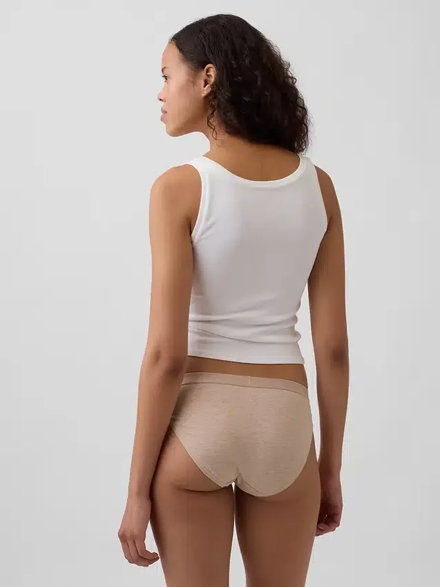 Bikinitrosa i ekologisk stretchbomull med logotyp