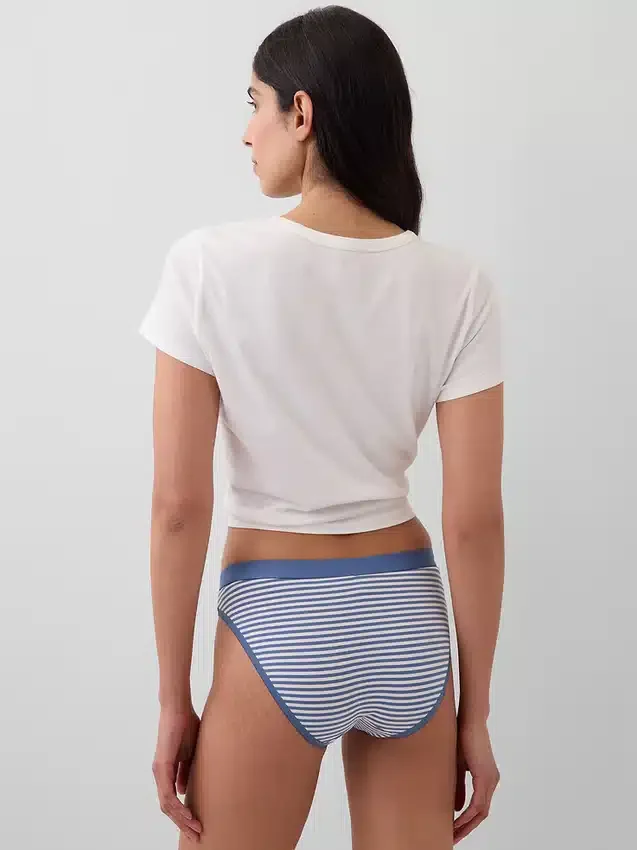 Bikinitrosa i ekologisk stretchbomull med logotyp