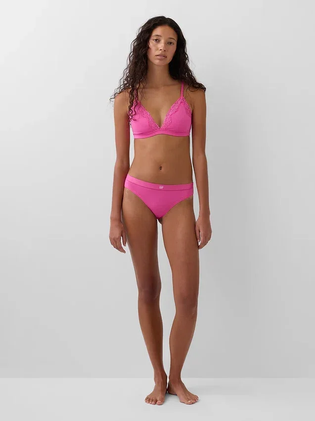 Bikinitrosa i ekologisk stretchbomull med logotyp