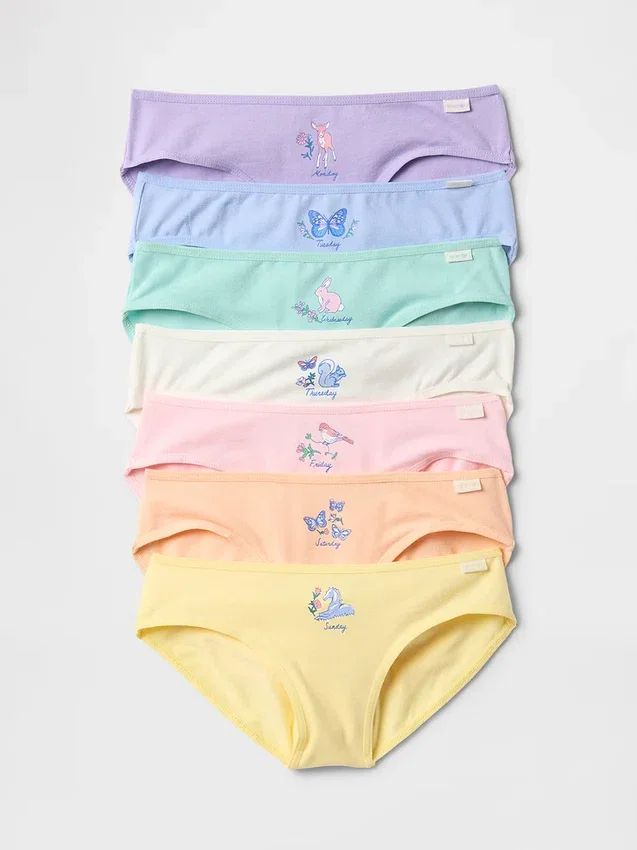 Bikinitrosor för barn med veckodagar (7-pack)