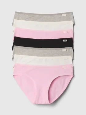 Bikinitrosor i ekologisk stretchbomull för barn (7-pack)
