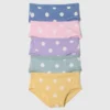 Bikinitrosor i ekologisk stretchbomull för småbarn (5-pack)