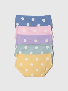 Bikinitrosor i ekologisk stretchbomull för småbarn (5-pack)