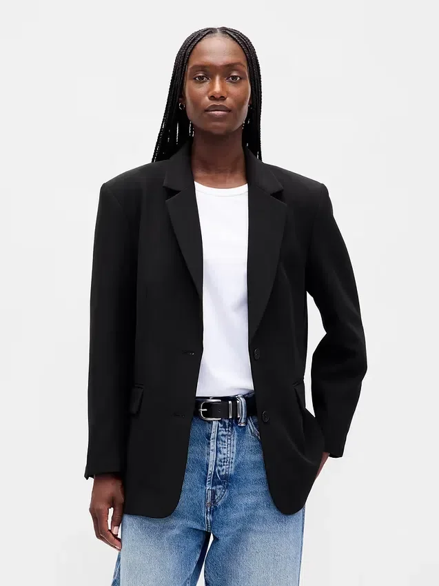 Bistretch-blazer i oversized-modell
