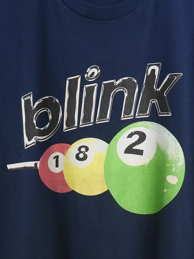 Blink 182 T-shirt med tryck i avslappnad passform
