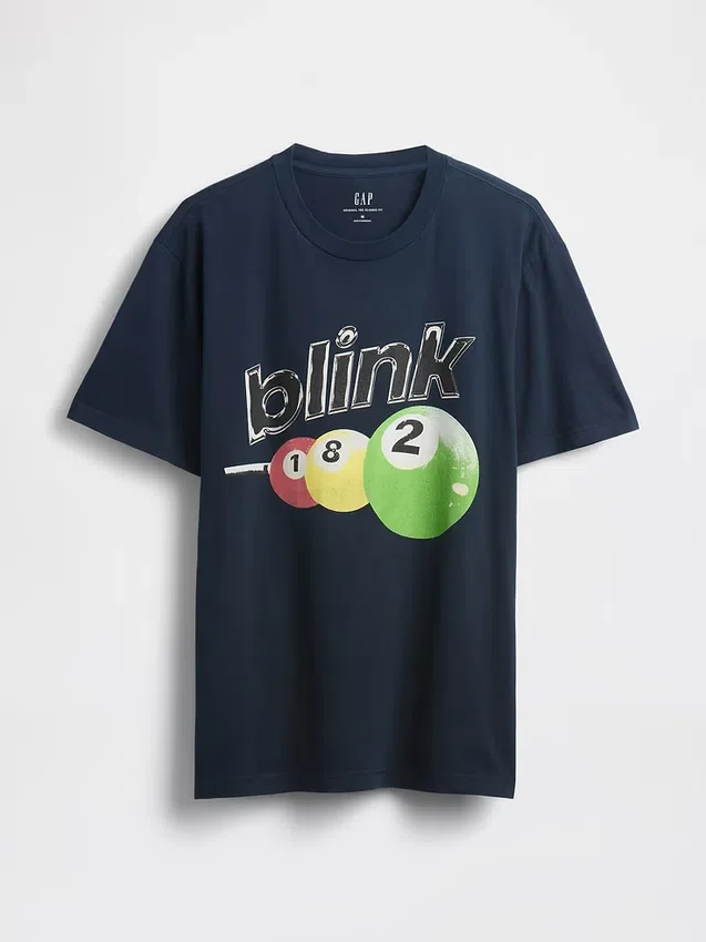 Blink 182 T-shirt med tryck i avslappnad passform