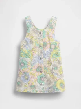 Blommig denimklänning för Baby & Småbarn