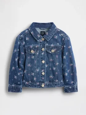 Blommig jeansjacka för Baby & Småbarn