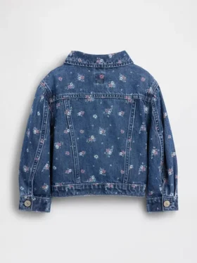 Blommig jeansjacka för Baby & Småbarn
