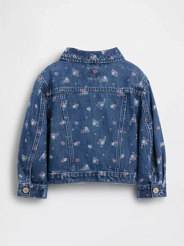 Blommig jeansjacka för Baby & Småbarn