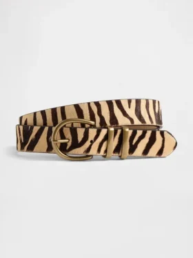 Bälte i kalvskinn med tigermönster