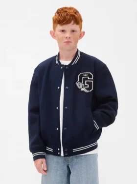 Bomberjacka med varsity-logotyp för barn
