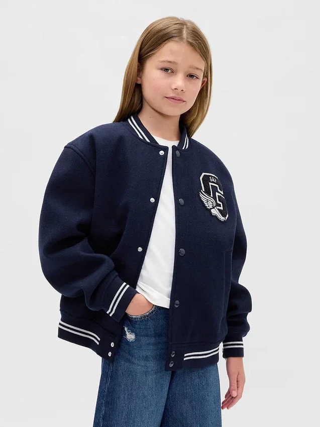 Bomberjacka med varsity-logotyp för barn