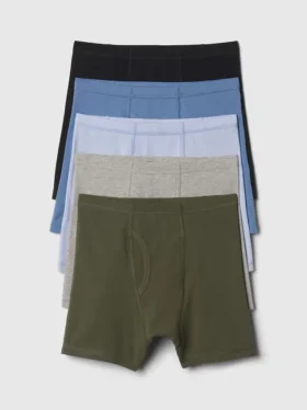 Boxershorts i ekologisk stretchbomull för barn (5-pack)