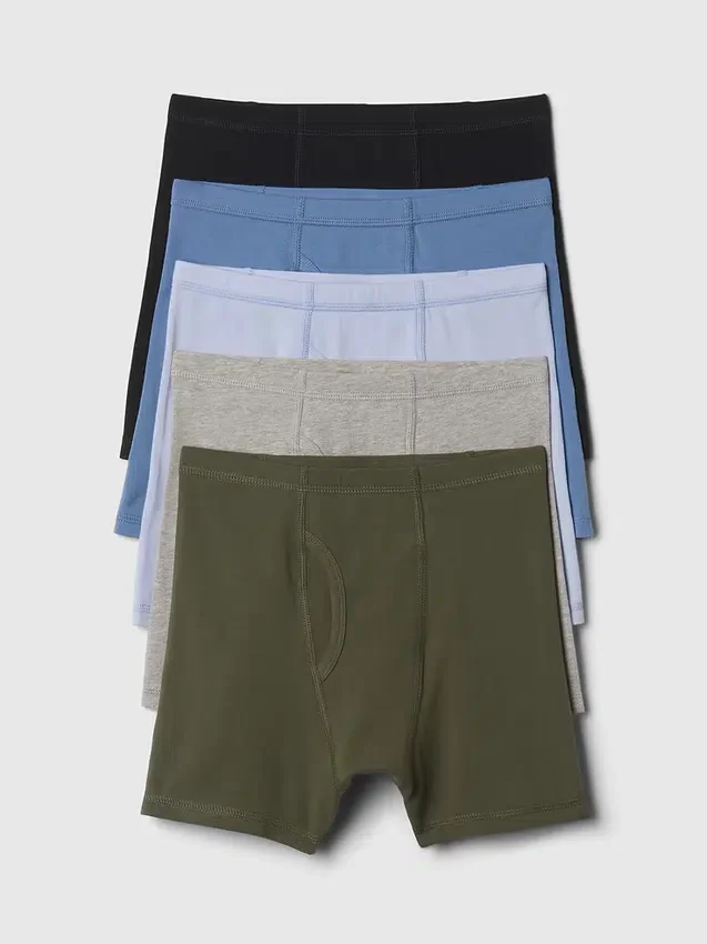 Boxershorts i ekologisk stretchbomull för barn (5-pack)