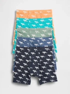Boxershorts i ekologisk stretchbomull för barn (5-pack)