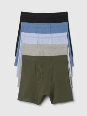 Boxershorts i ekologisk stretchbomull för barn (5-pack)